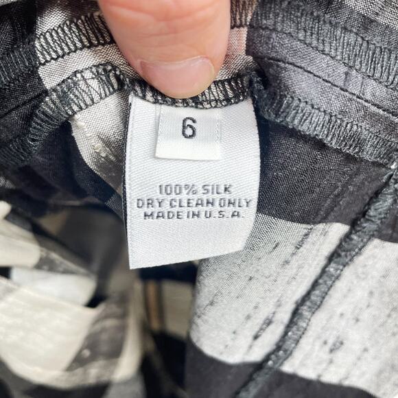 Vian Hunter Buffalo Plaid Retro Silk Sleeveless Pleated Fit and Flare Dress 6 - Picture 13 of 13